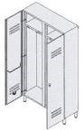 Шкаф-раздевалка из окрашенной стали 2-местный 13-FP182 (Вариант 2)